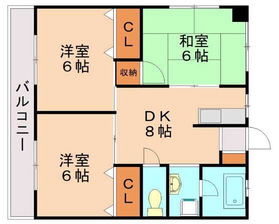 新飯塚駅 徒歩22分 2階の物件間取画像